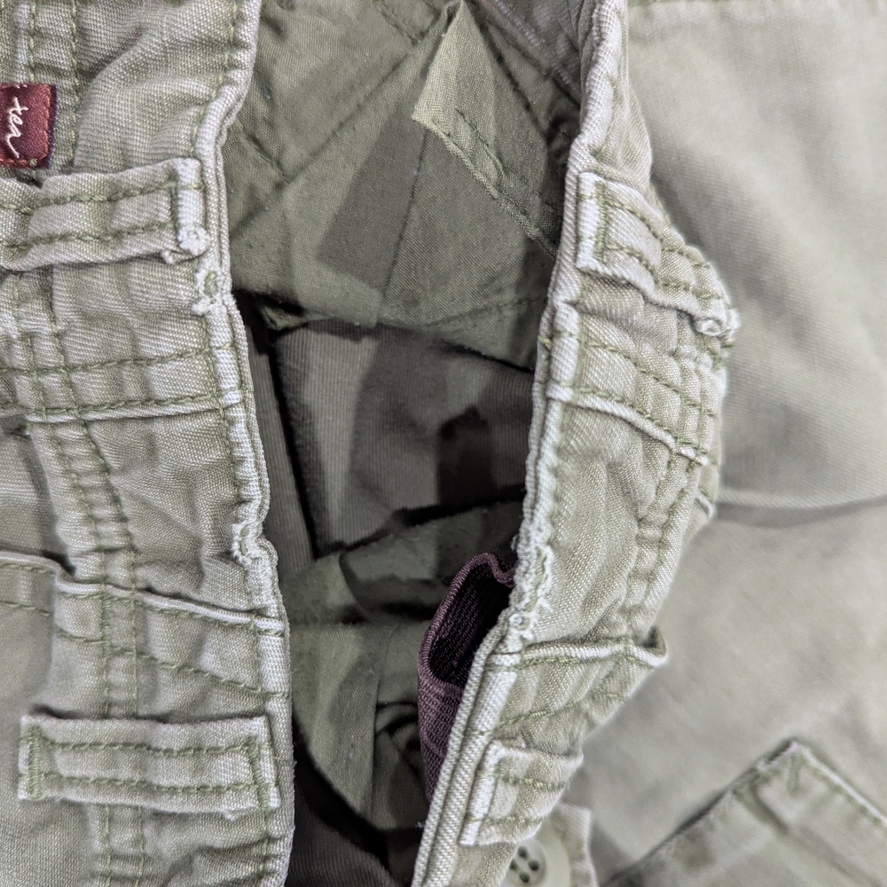 Tea Collection Olive Green Cargo Pants 100% Cotton Boys Kids Toddler Size 4 - Picture 6 of 7